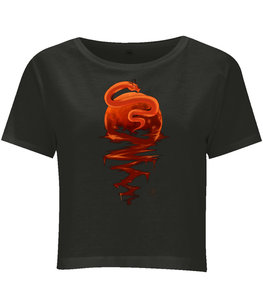BYB BY042 Ladies Cropped Tee Blood Moon
