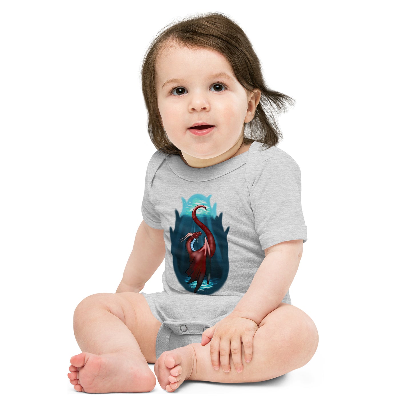Baby short sleeve one piece Water Dragon