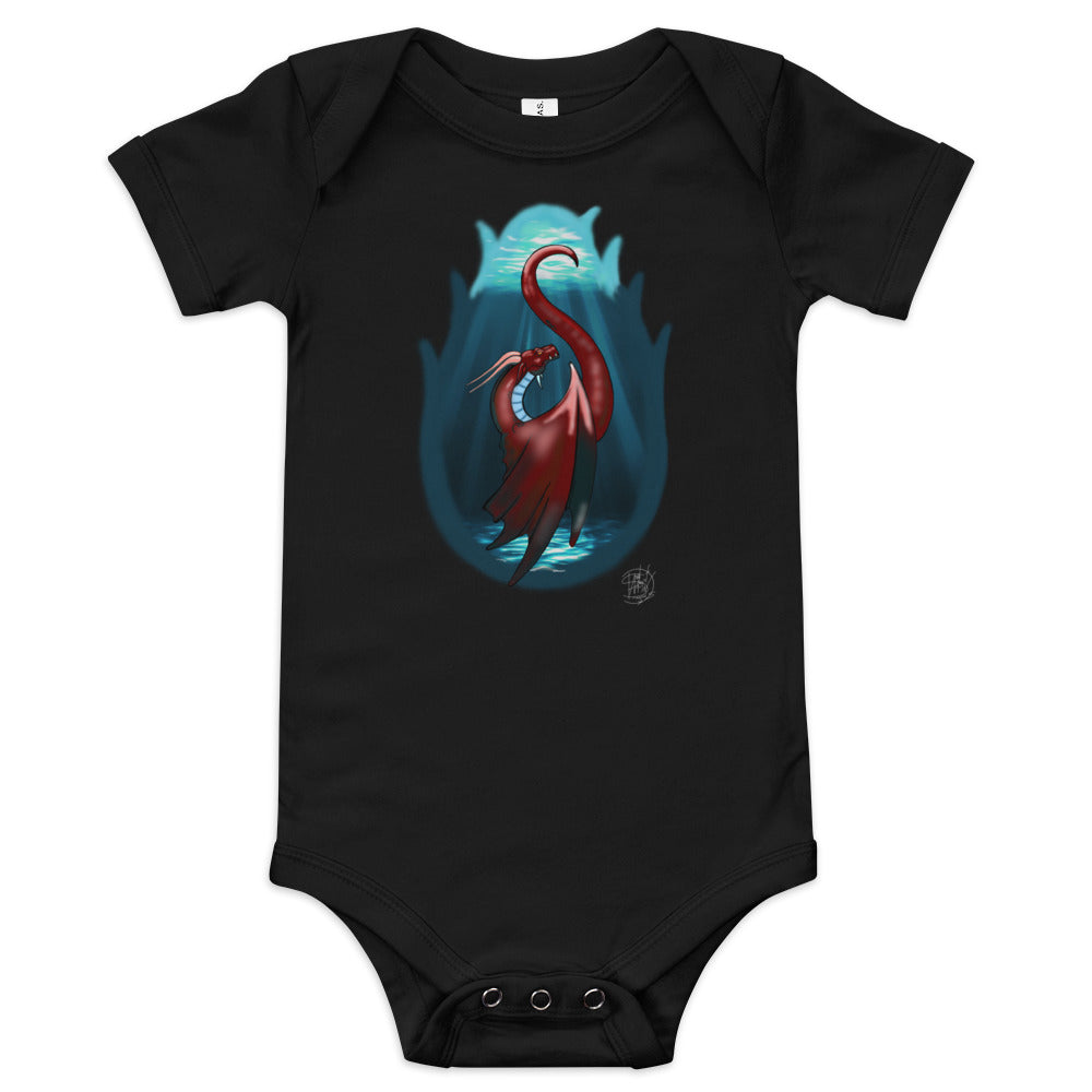 Baby short sleeve one piece Water Dragon