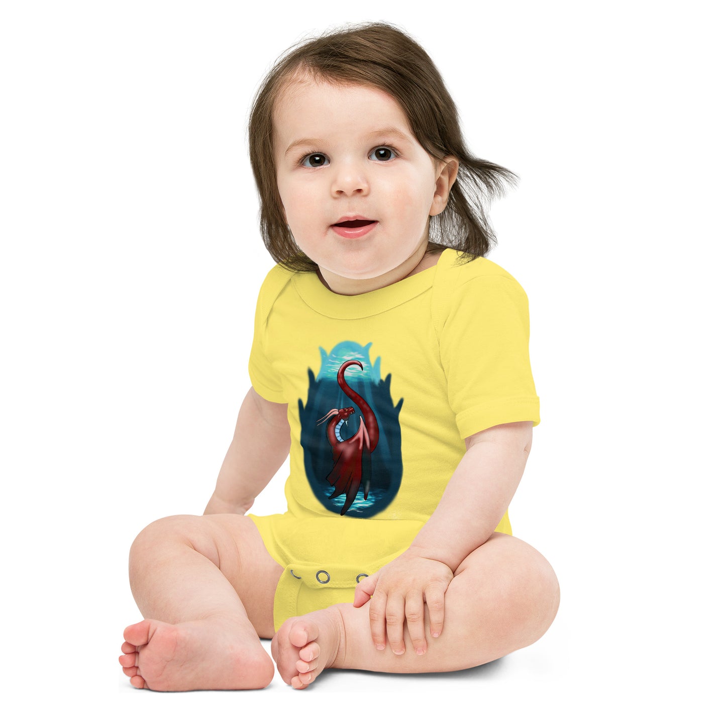 Baby short sleeve one piece Water Dragon