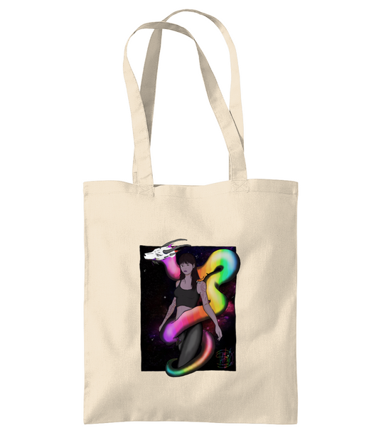Westford Mill WM261 Organic Premium Cotton Tote rainbow dragon 23
