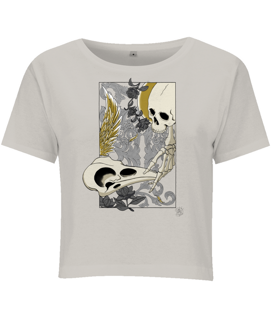 BYB BY042 Ladies Cropped Tee Golden Feather