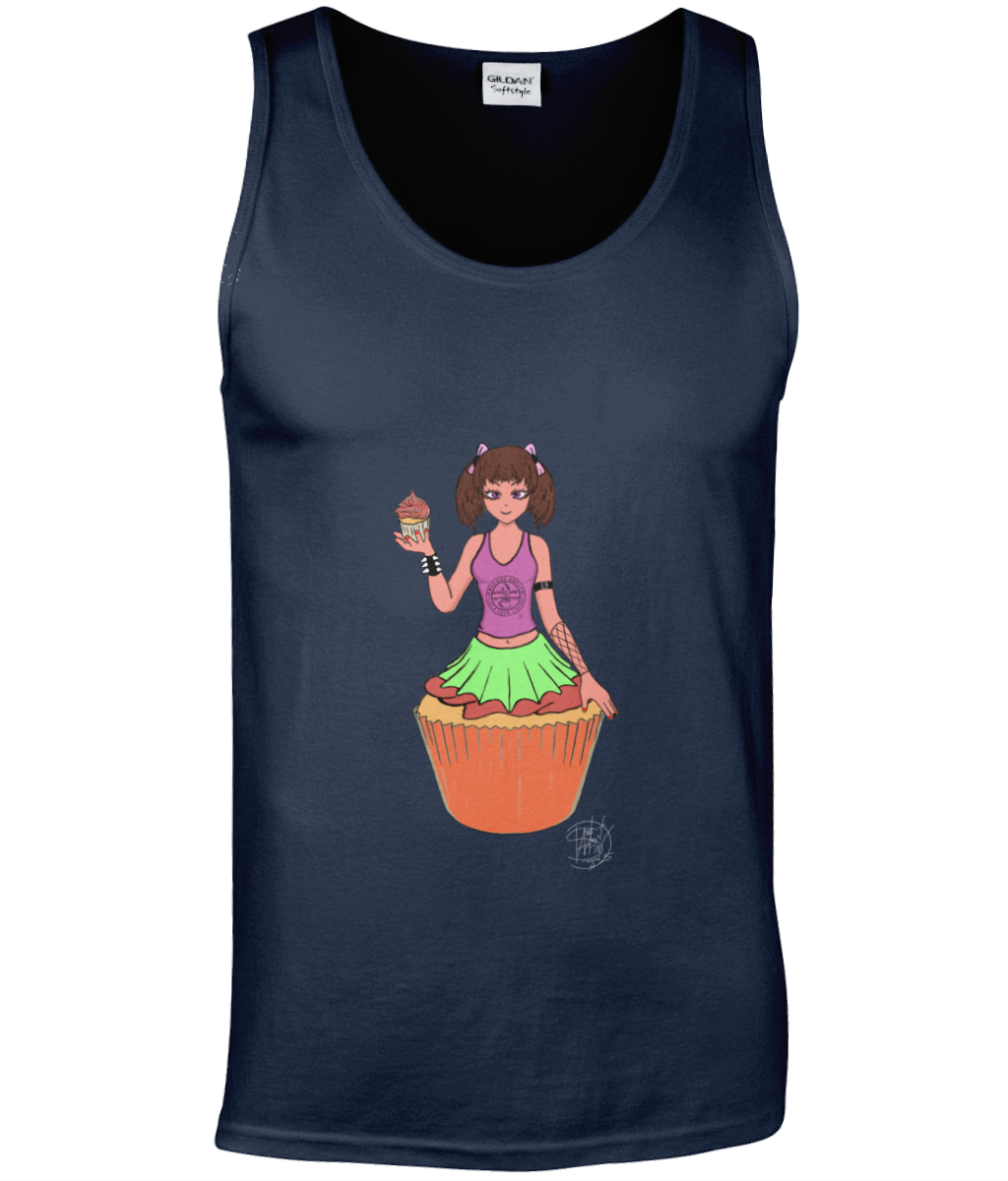 Gildan GD012 Softstyle Adult Tank Top Cupcake Girl 2