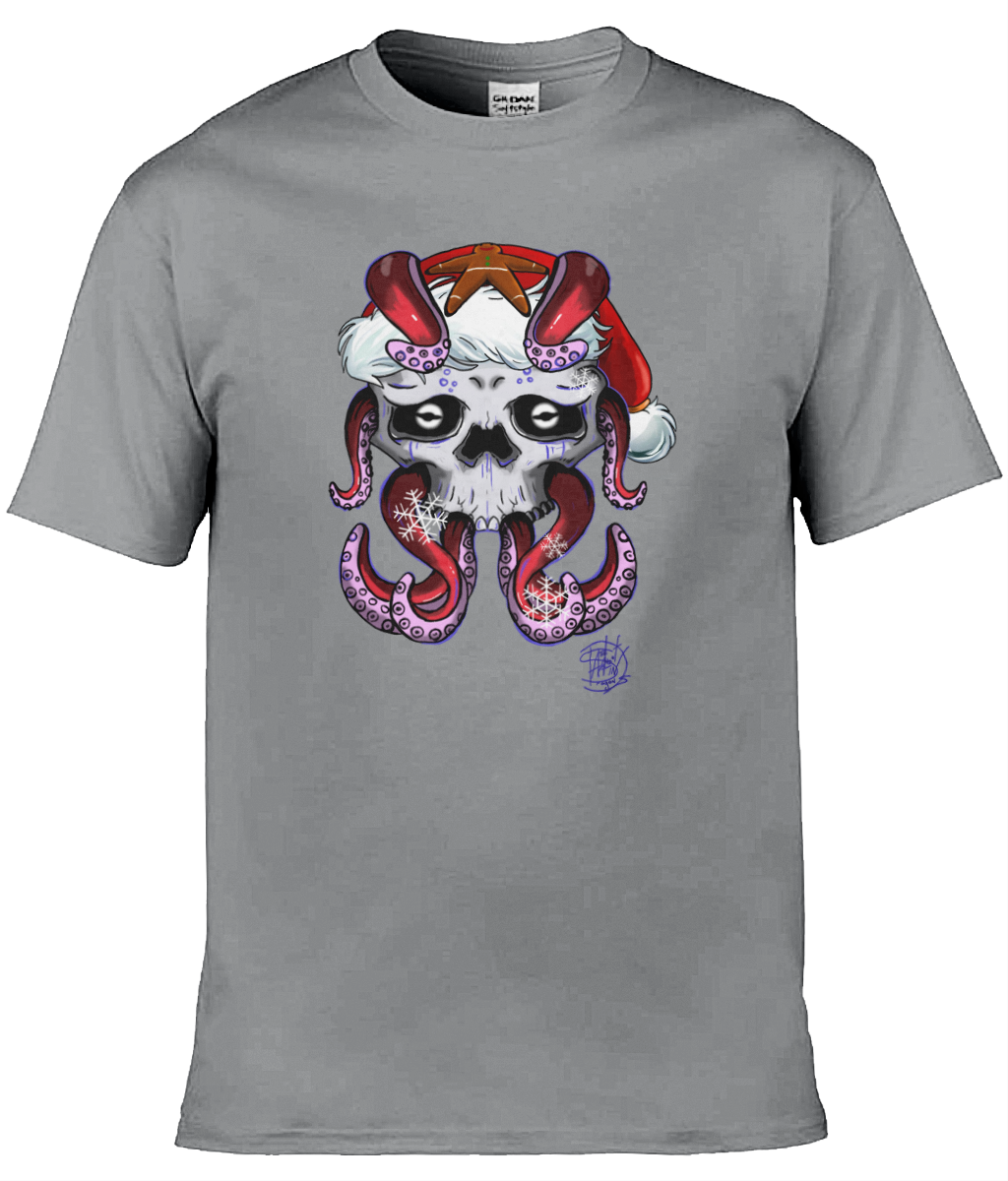 Gildan GD001 Softstyle Adult Ringspun T-Shirt Christmas Octo