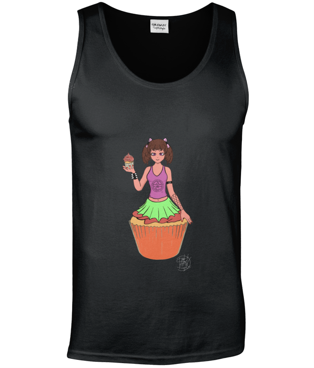 Gildan GD012 Softstyle Adult Tank Top Cupcake Girl 2