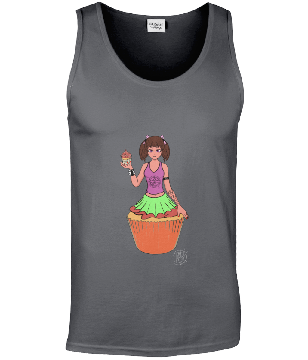 Gildan GD012 Softstyle Adult Tank Top Cupcake Girl 2