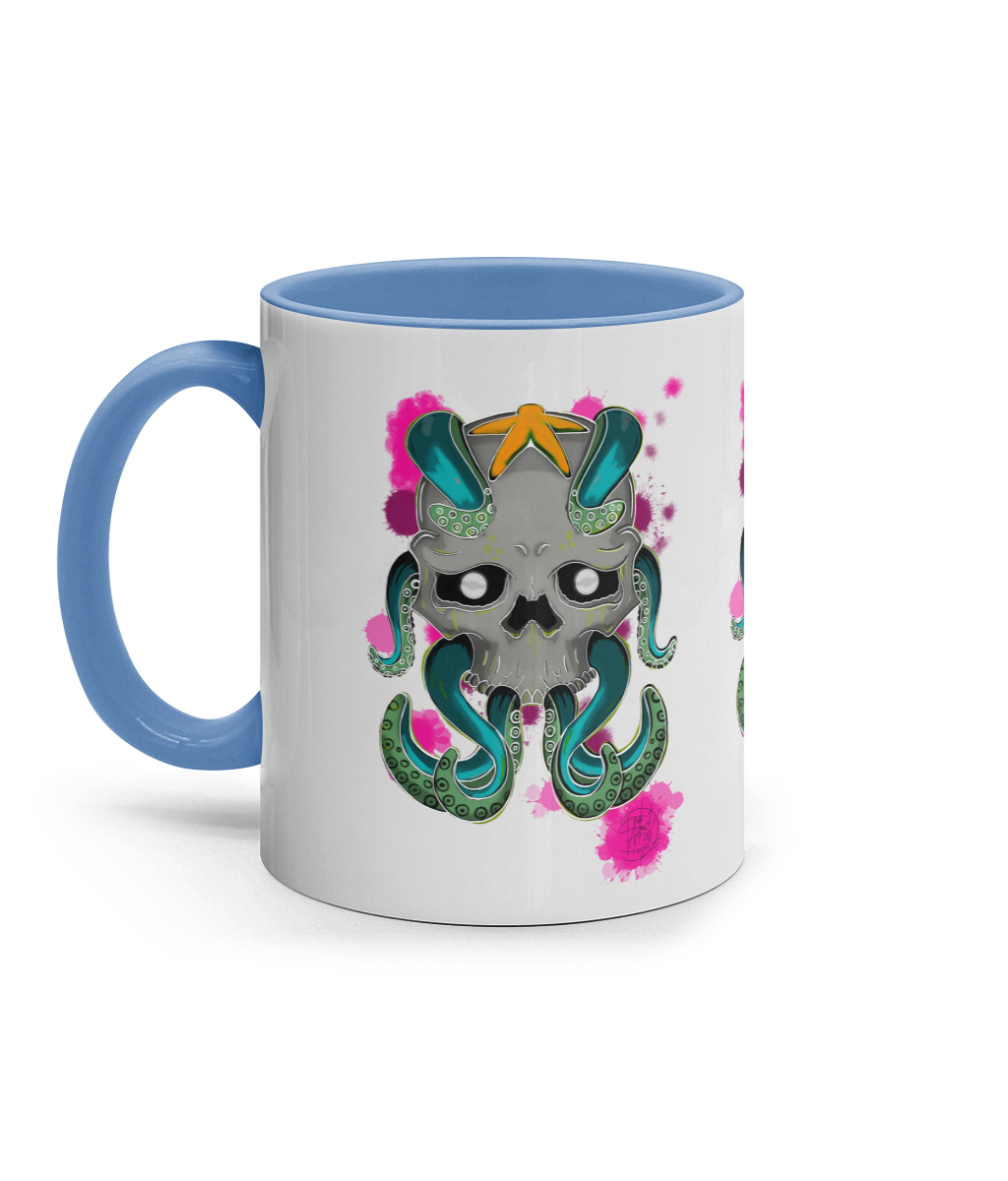 11oz Coloured Inner & Handle Mug Octo Neon Octo Neon Octo Neon
