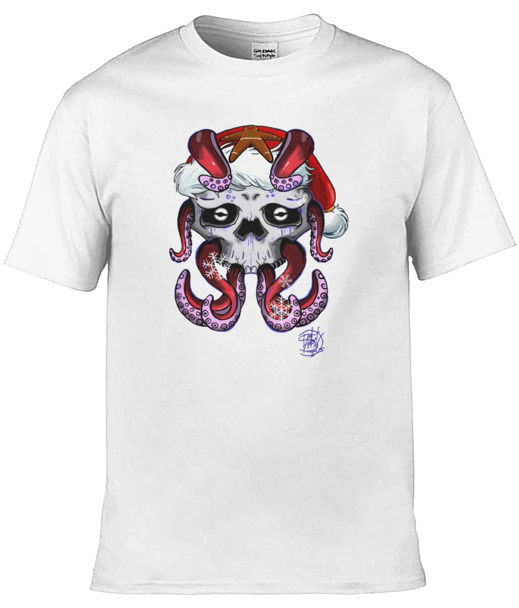 Gildan GD001 Softstyle Adult Ringspun T-Shirt Christmas Octo