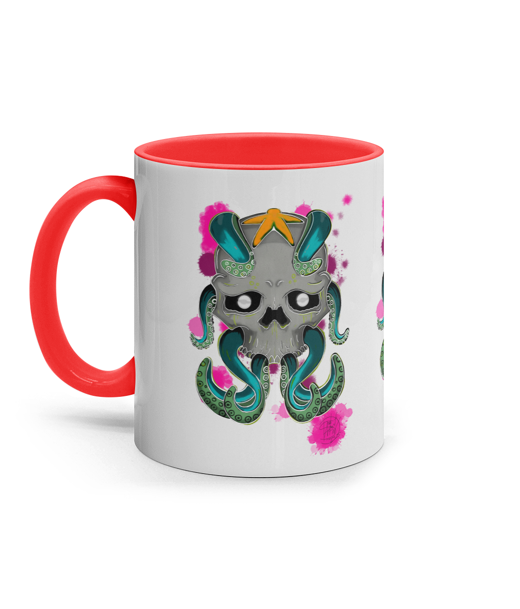 11oz Coloured Inner & Handle Mug Octo Neon Octo Neon Octo Neon