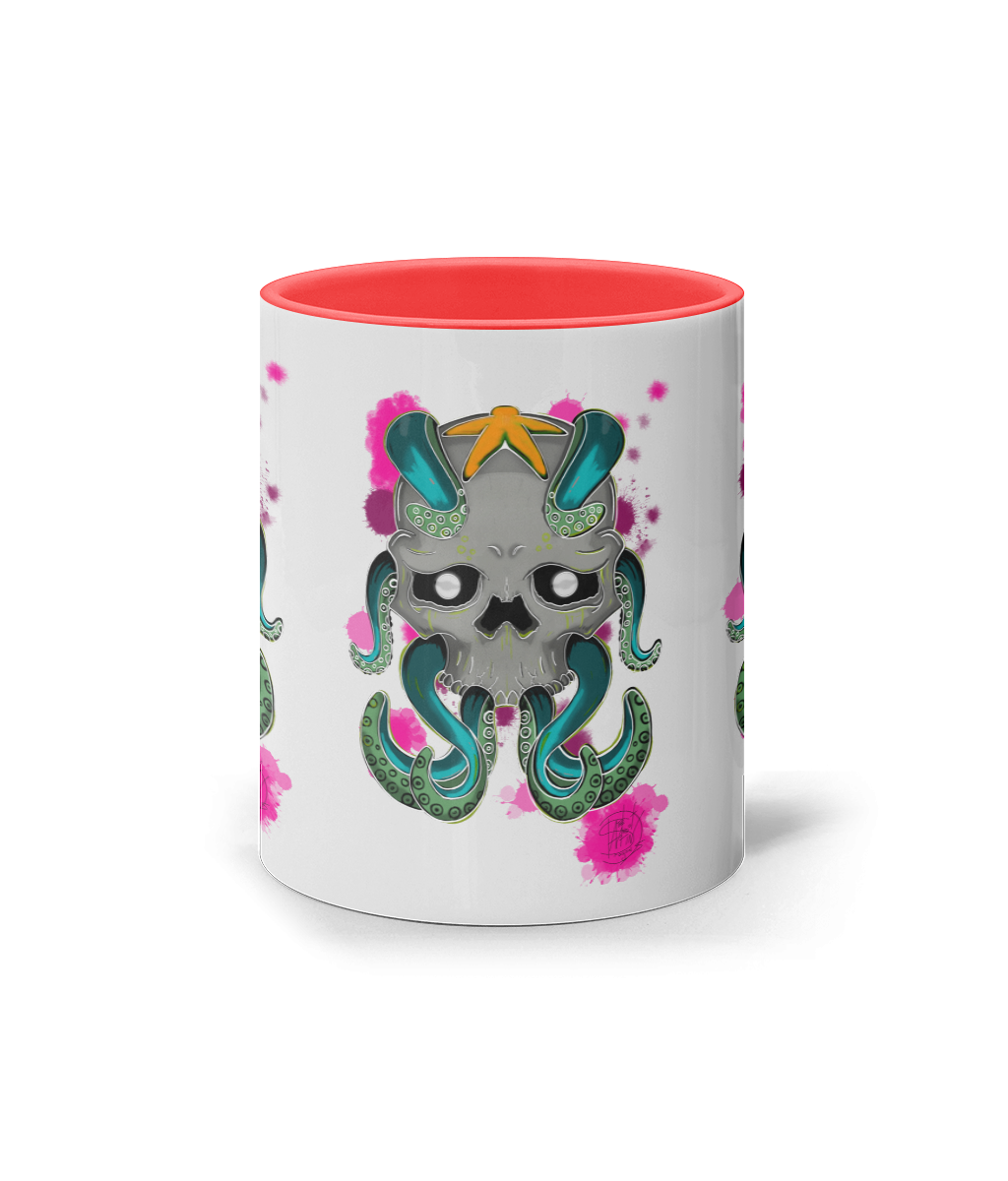 11oz Coloured Inner & Handle Mug Octo Neon Octo Neon Octo Neon