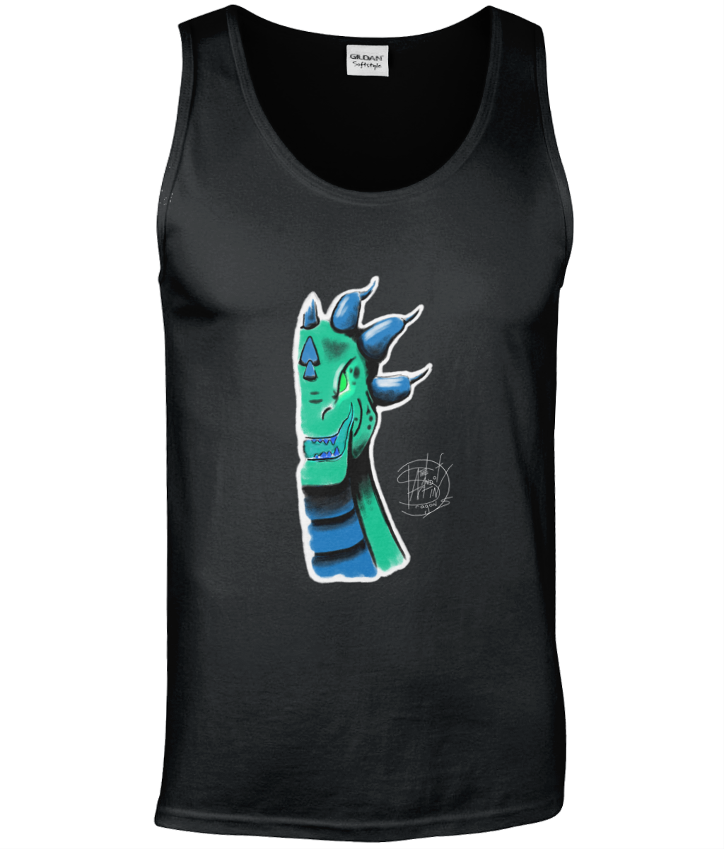 Gildan GD012 Softstyle Adult Tank Top Roarsome Blue