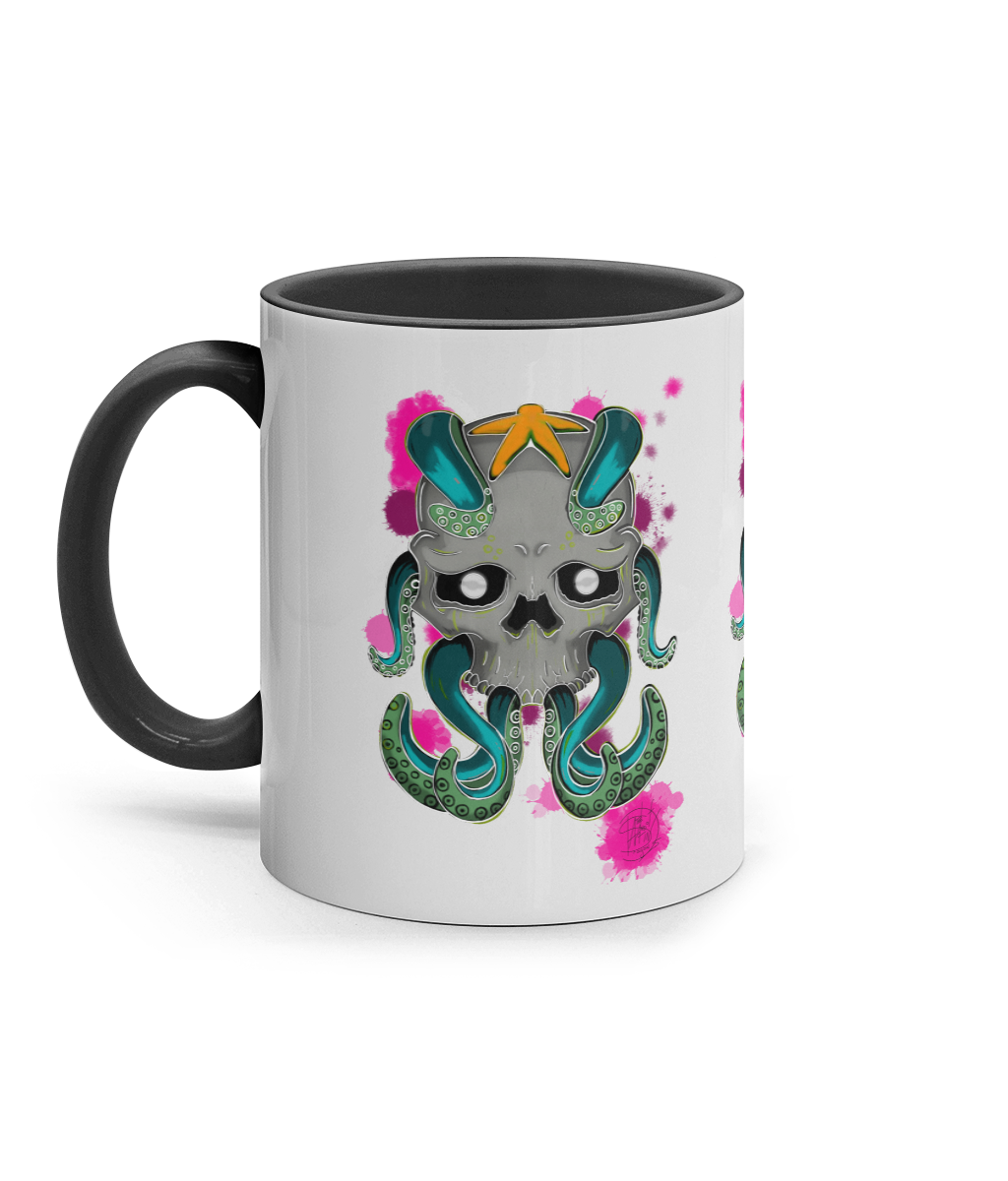 11oz Coloured Inner & Handle Mug Octo Neon Octo Neon Octo Neon