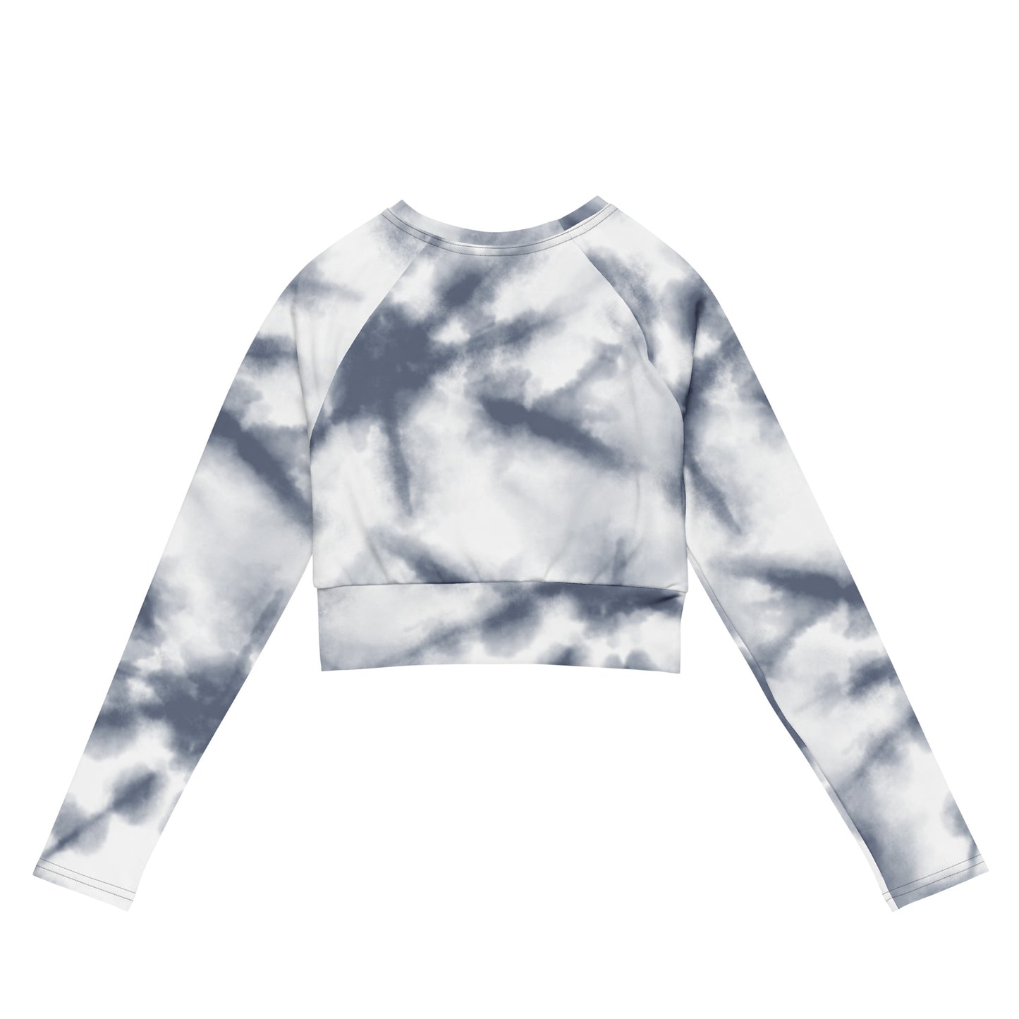 Recycled long-sleeve crop top No Pain No Gain (deep purple mist)