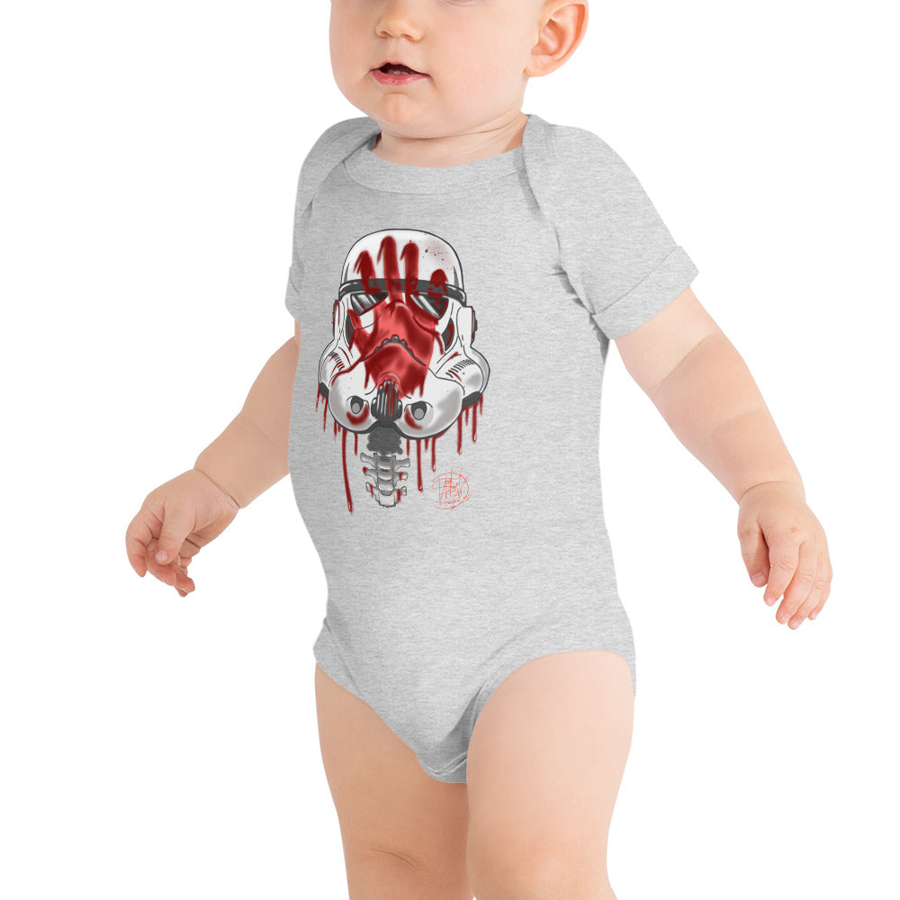 Baby short sleeve one piece Dead Trooper Neck
