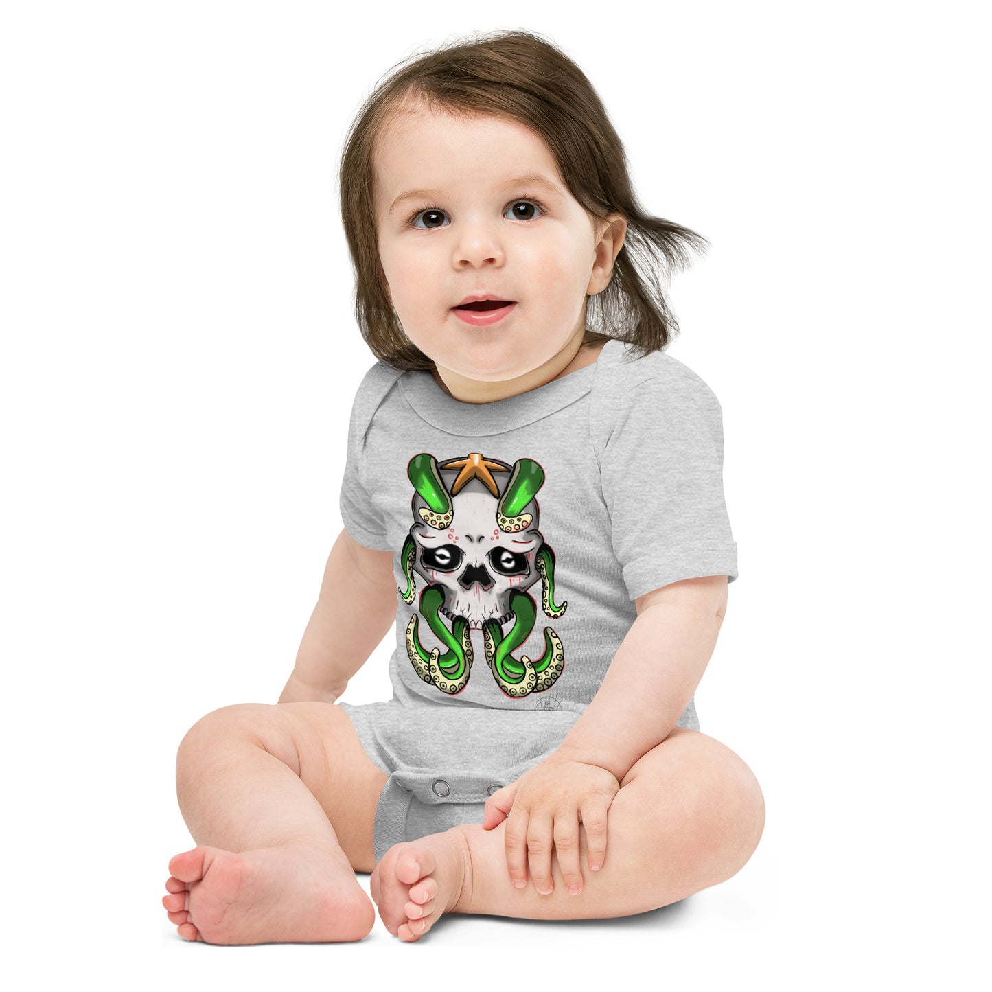 Baby short sleeve one piece Octo