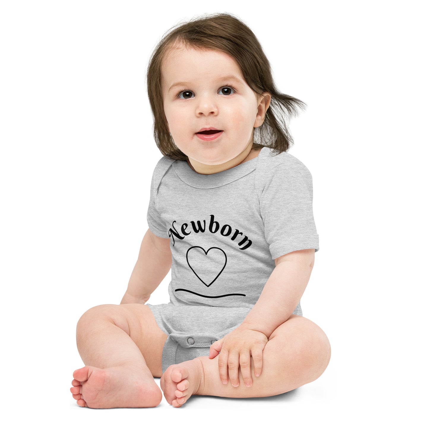 Baby short sleeve one piece Newborn (heart)
