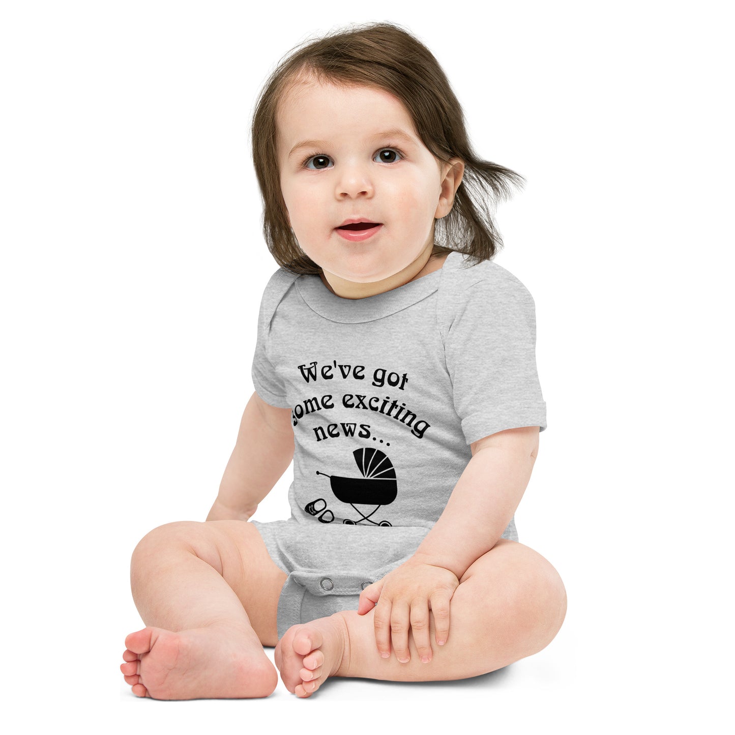 Baby short sleeve one piece We've Got Some Exciting News
