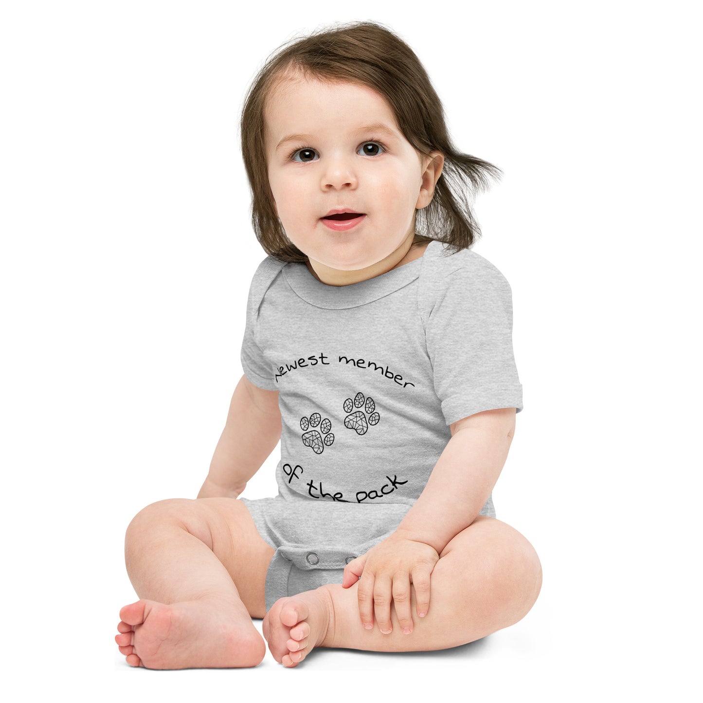 Baby short sleeve one piece Newest Member of the Pack