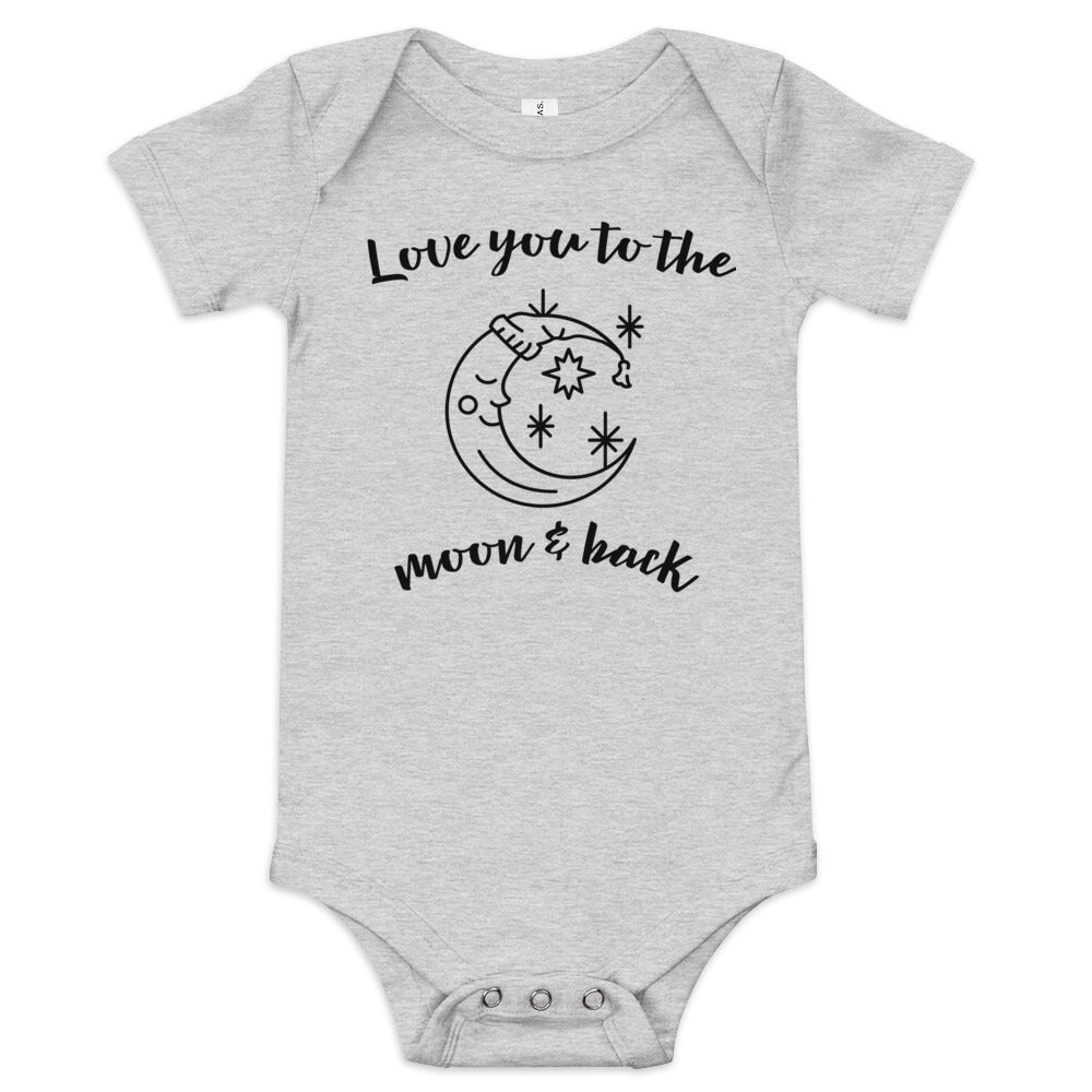 Baby short sleeve one piece Love You To The Moon & Back