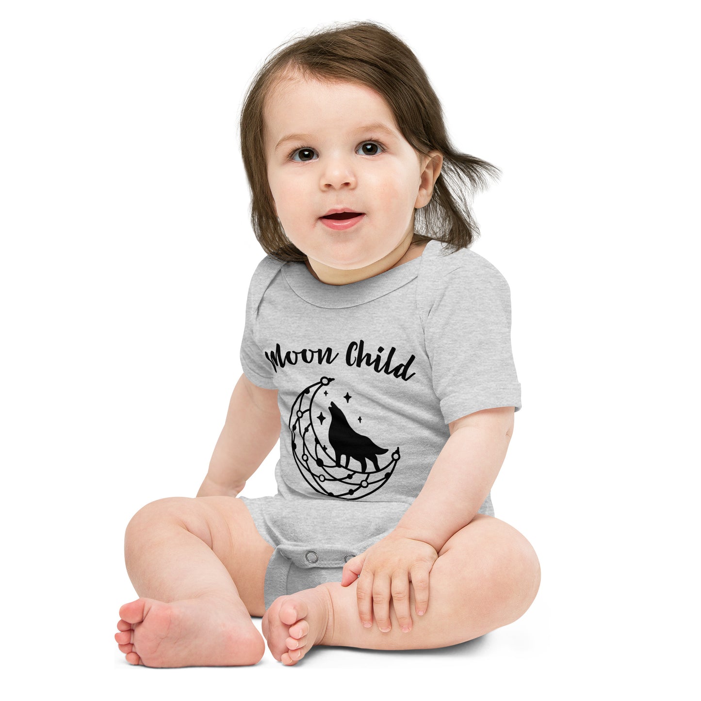 Baby short sleeve one piece Moon Child
