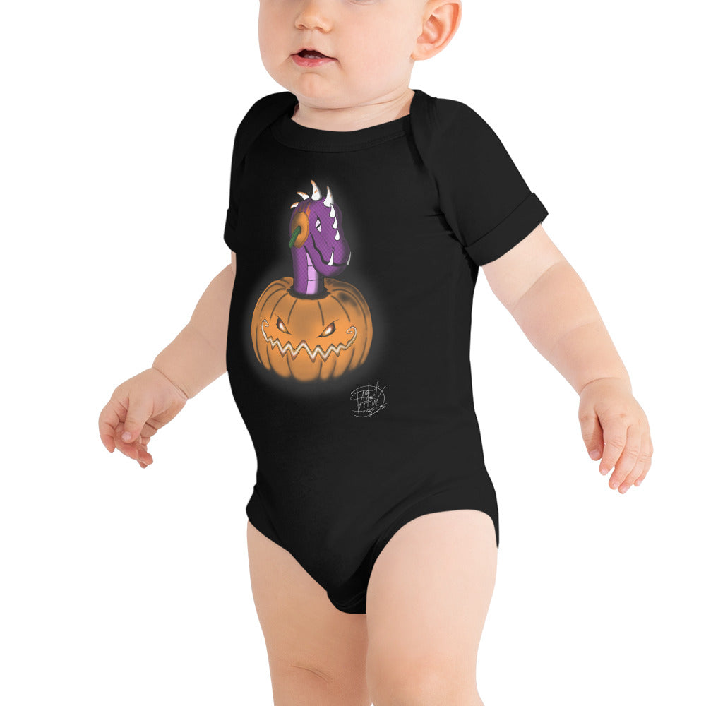 Baby short sleeve one piece Halloween Pumpkin Peekaboo