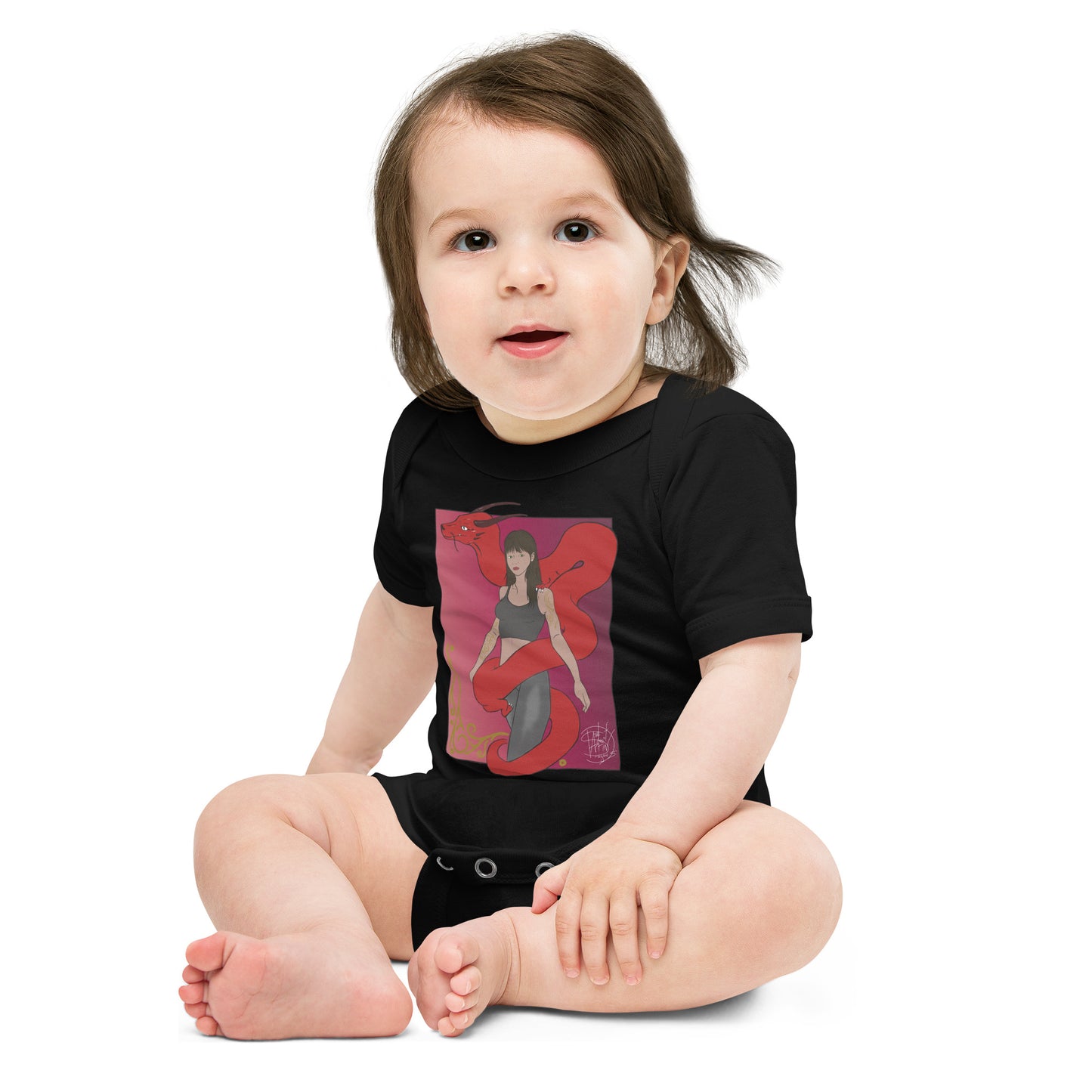Baby short sleeve one piece Twist Red