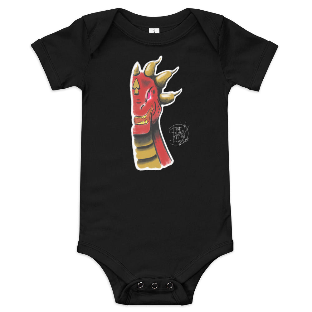 Baby short sleeve one piece Royal Roarsome Red
