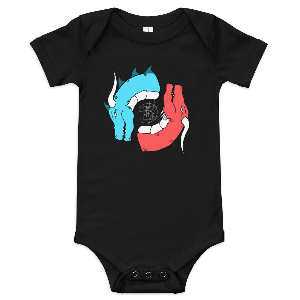 Baby short sleeve one piece New Logo