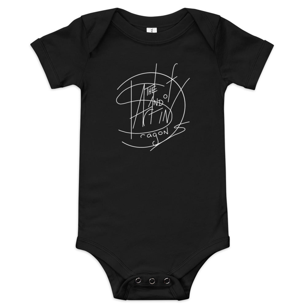 Baby short sleeve one piece Logo Black
