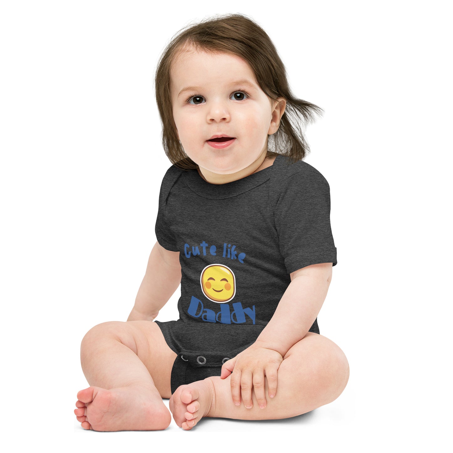 Baby short sleeve one piece Cute Like Daddy