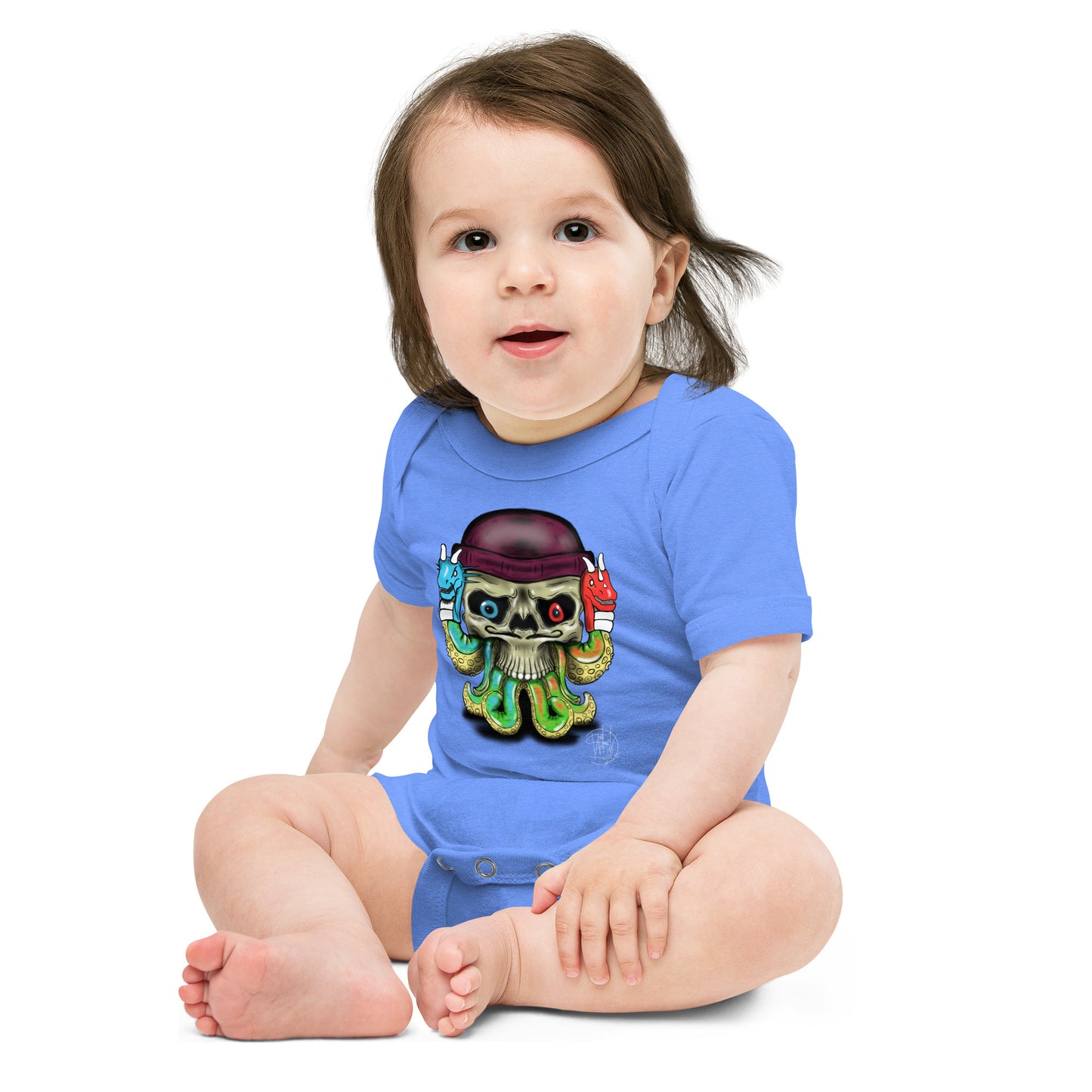 Baby short sleeve one piece Octo Puppets