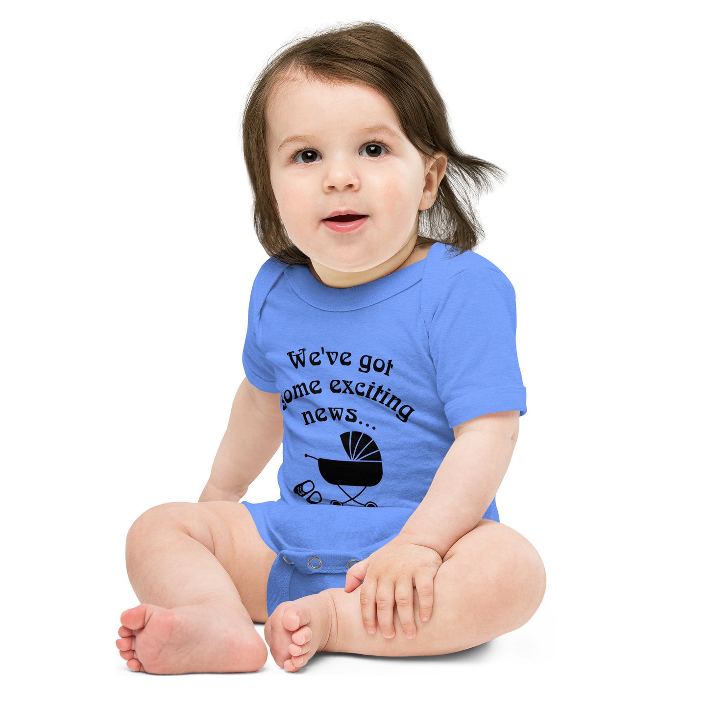 Baby short sleeve one piece We've Got Some Exciting News