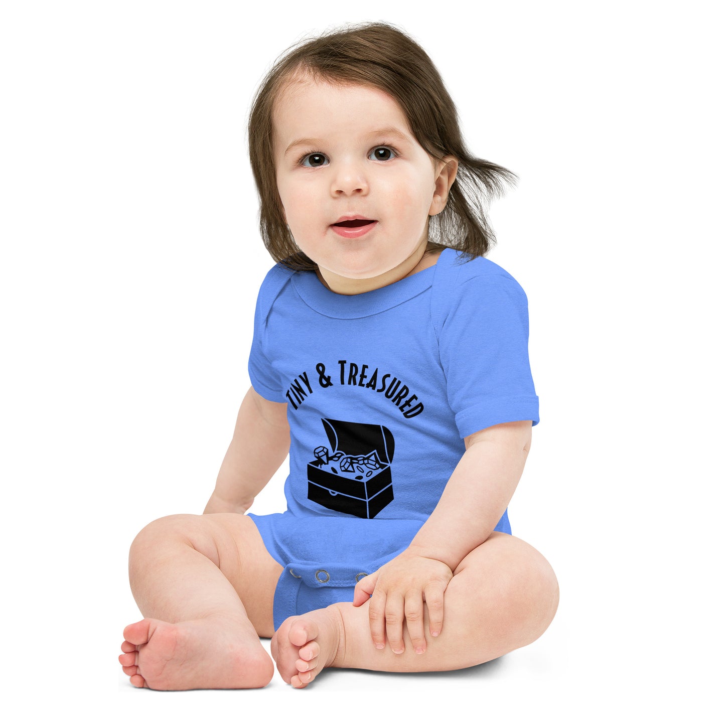 Baby short sleeve one piece Tiny & Treasured