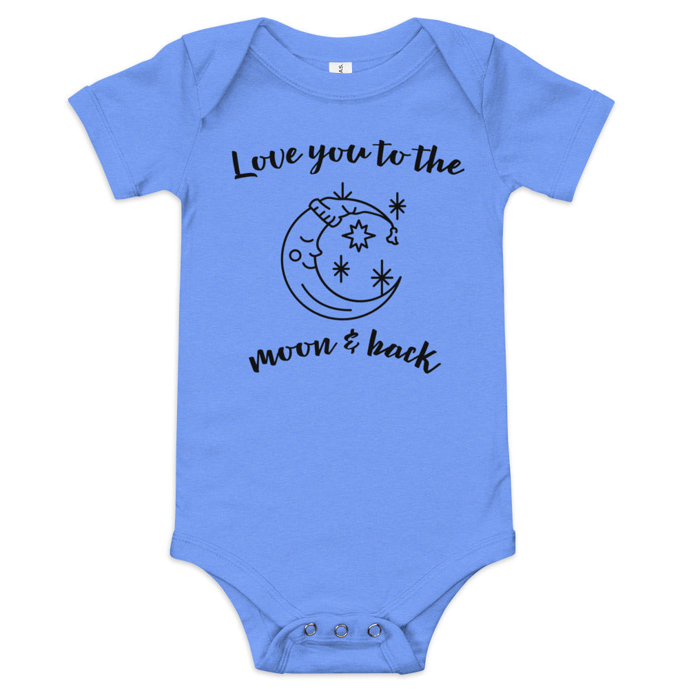 Baby short sleeve one piece Love You To The Moon & Back