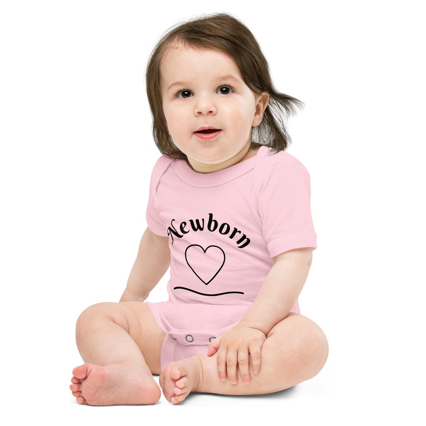 Baby short sleeve one piece Newborn (heart)