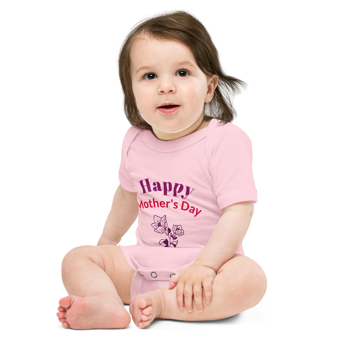Baby short sleeve one piece Happy Mother's Day