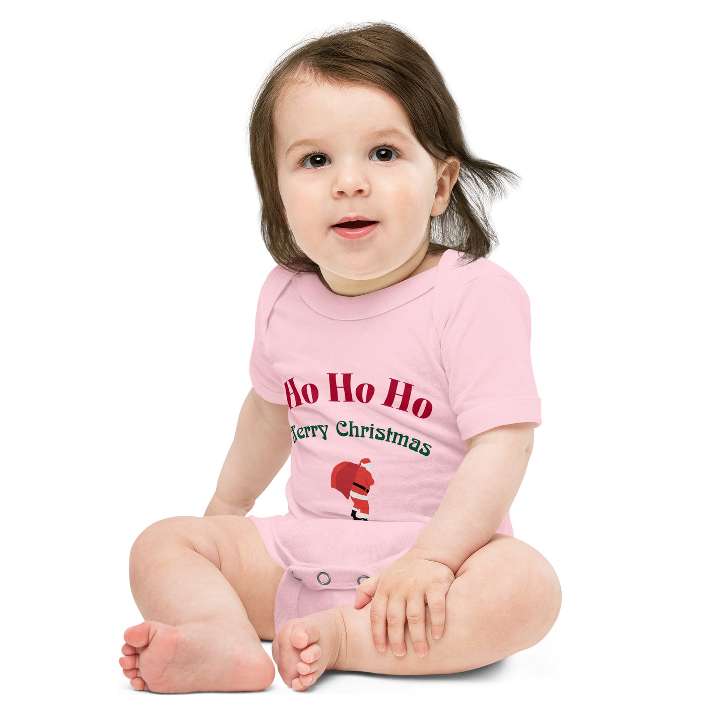 Baby short sleeve one piece Ho Ho Ho