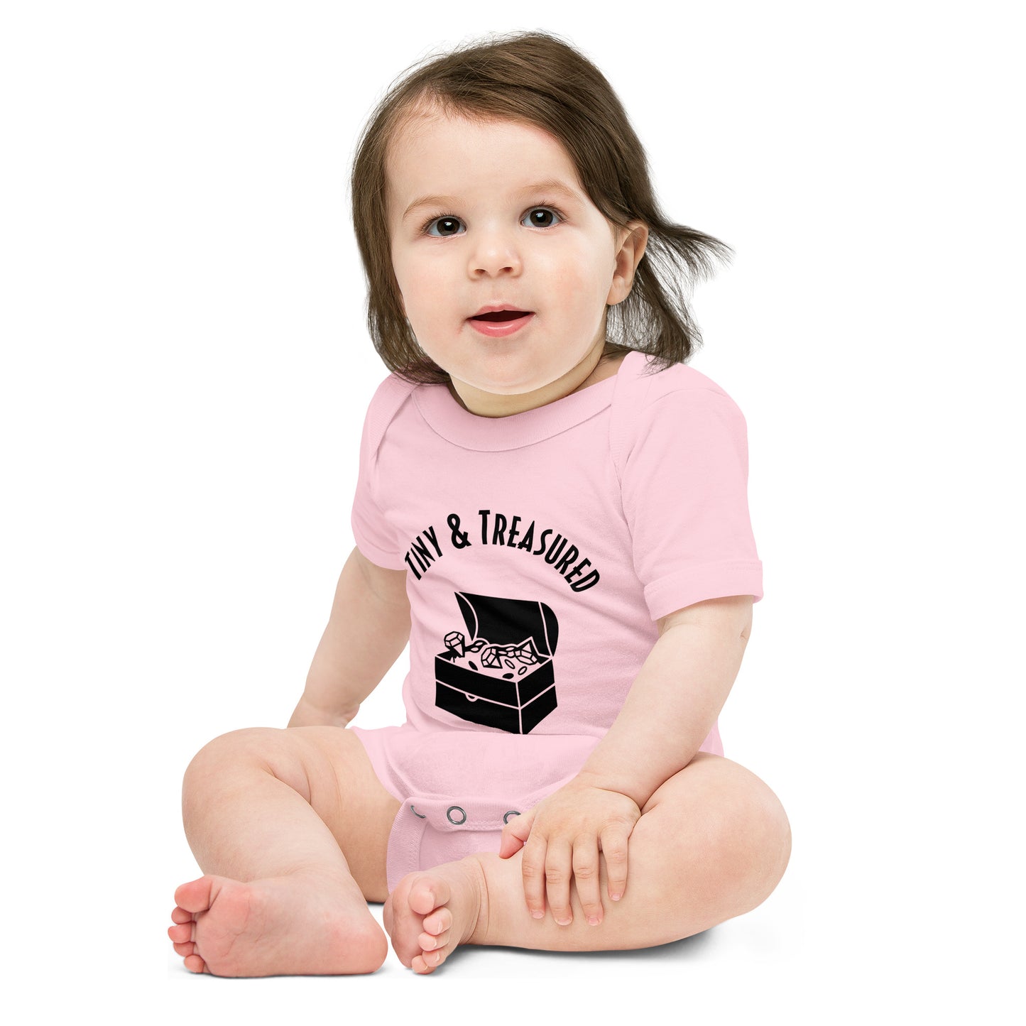 Baby short sleeve one piece Tiny & Treasured