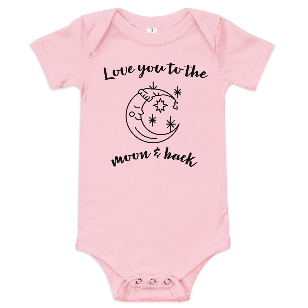Baby short sleeve one piece Love You To The Moon & Back