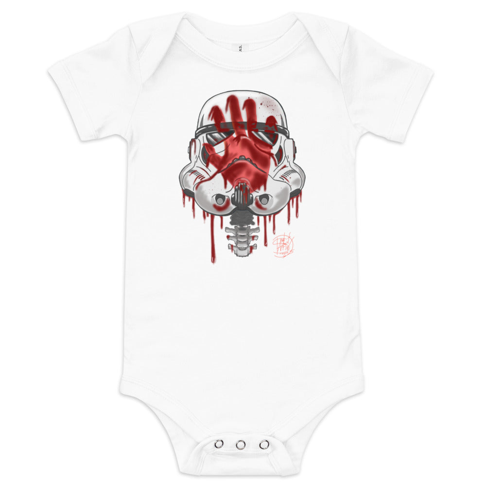 Baby short sleeve one piece Dead Trooper Neck