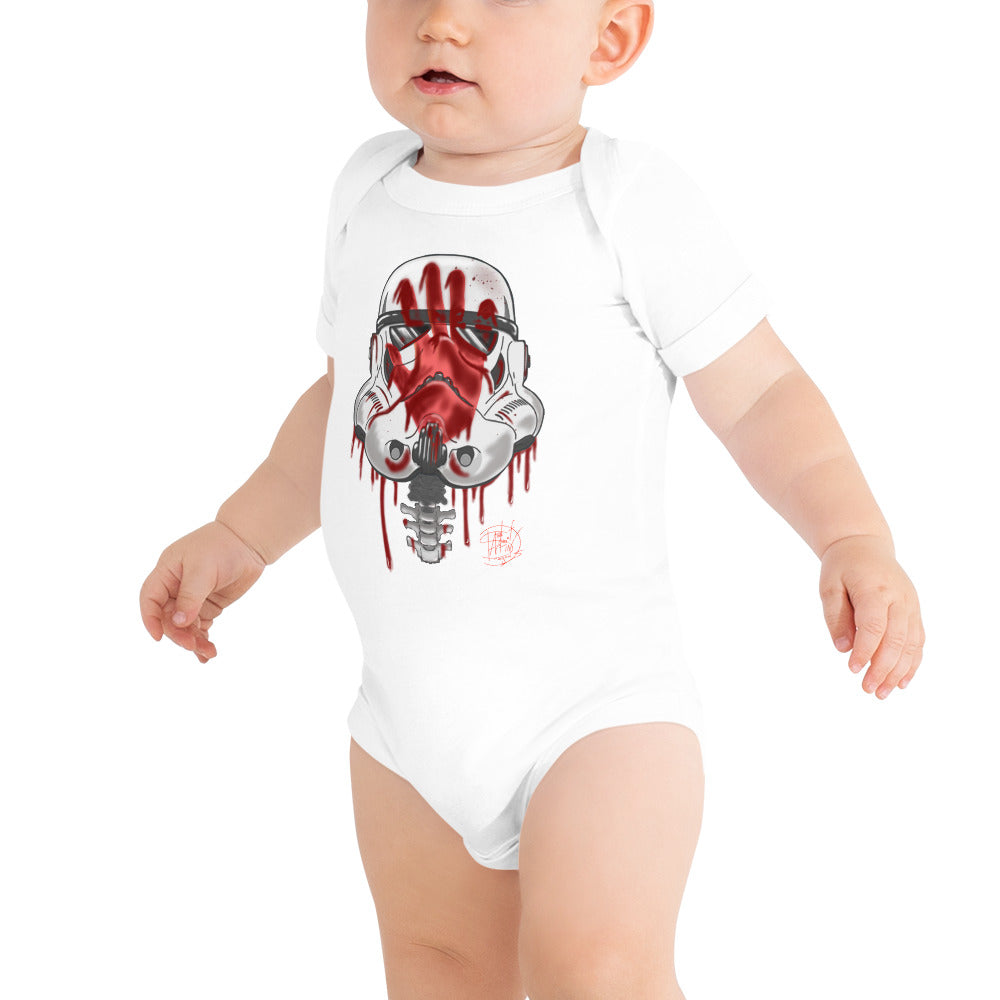 Baby short sleeve one piece Dead Trooper Neck