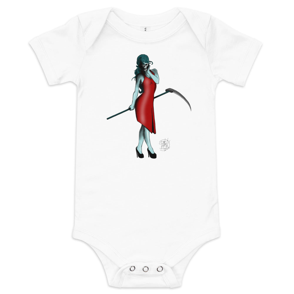 Baby short sleeve one piece Lady Death Red