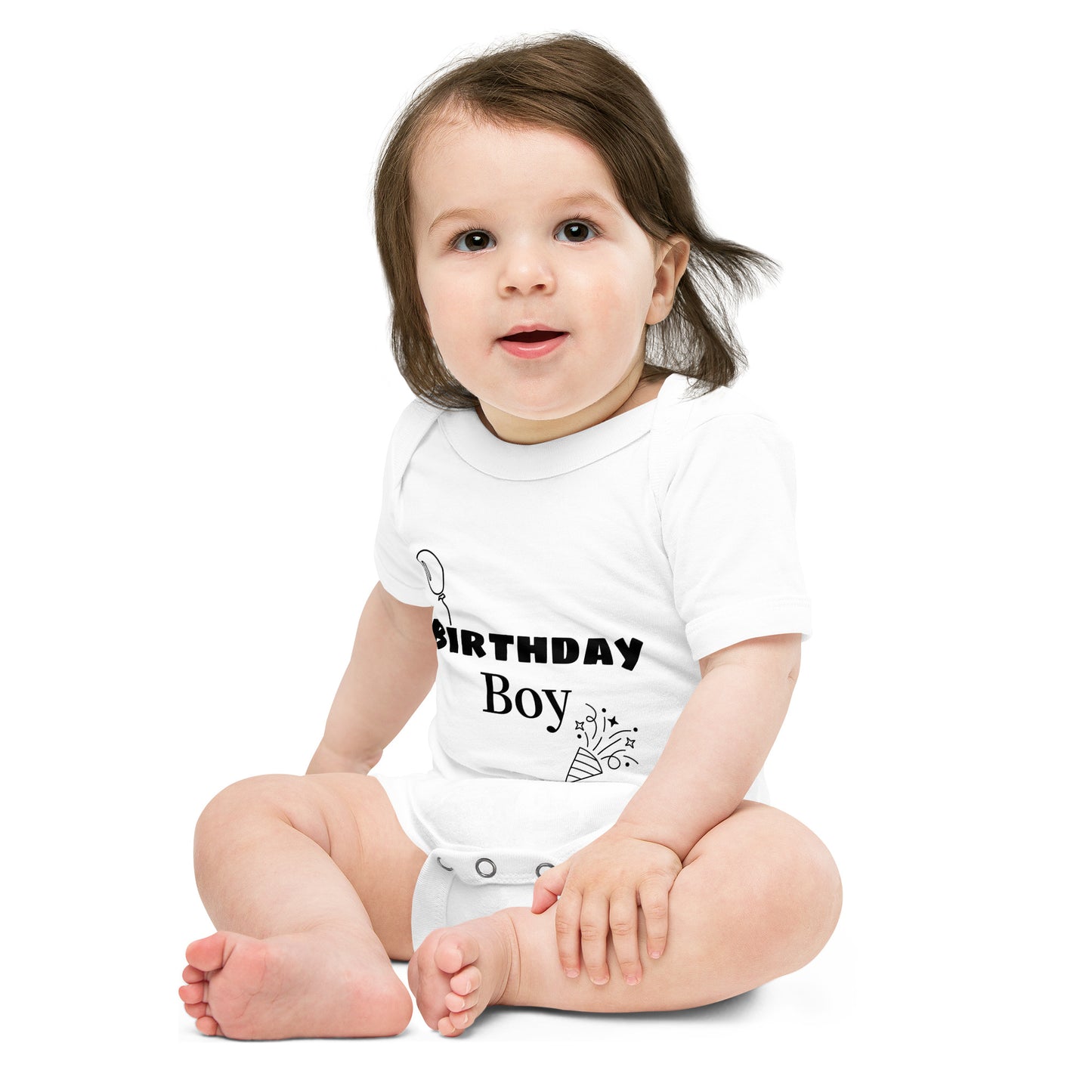 Baby short sleeve one piece Birthday Boy