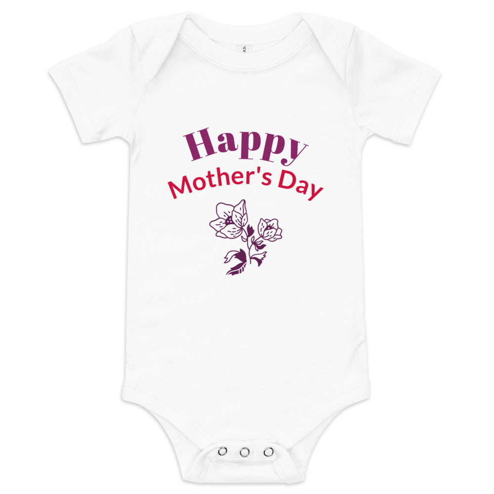 Baby short sleeve one piece Happy Mother's Day