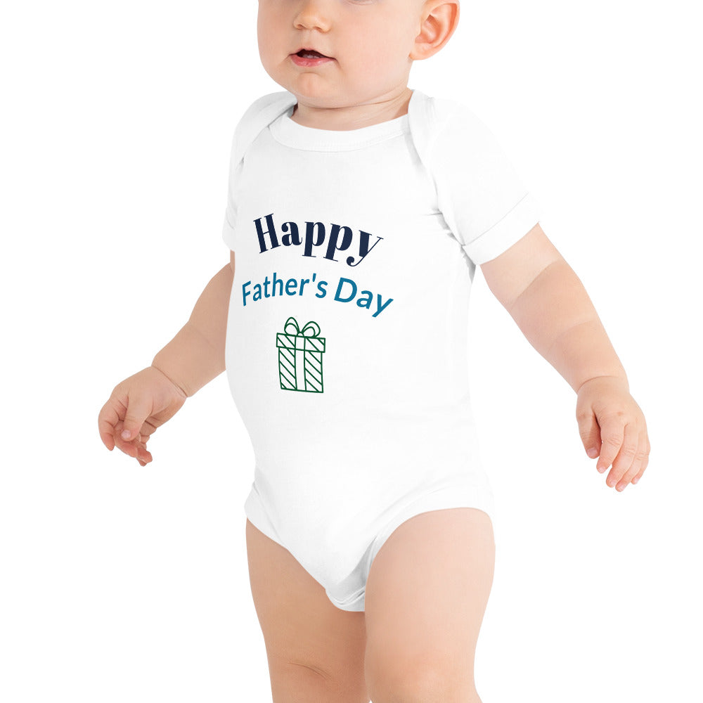 Baby short sleeve one piece Happy Father's Day