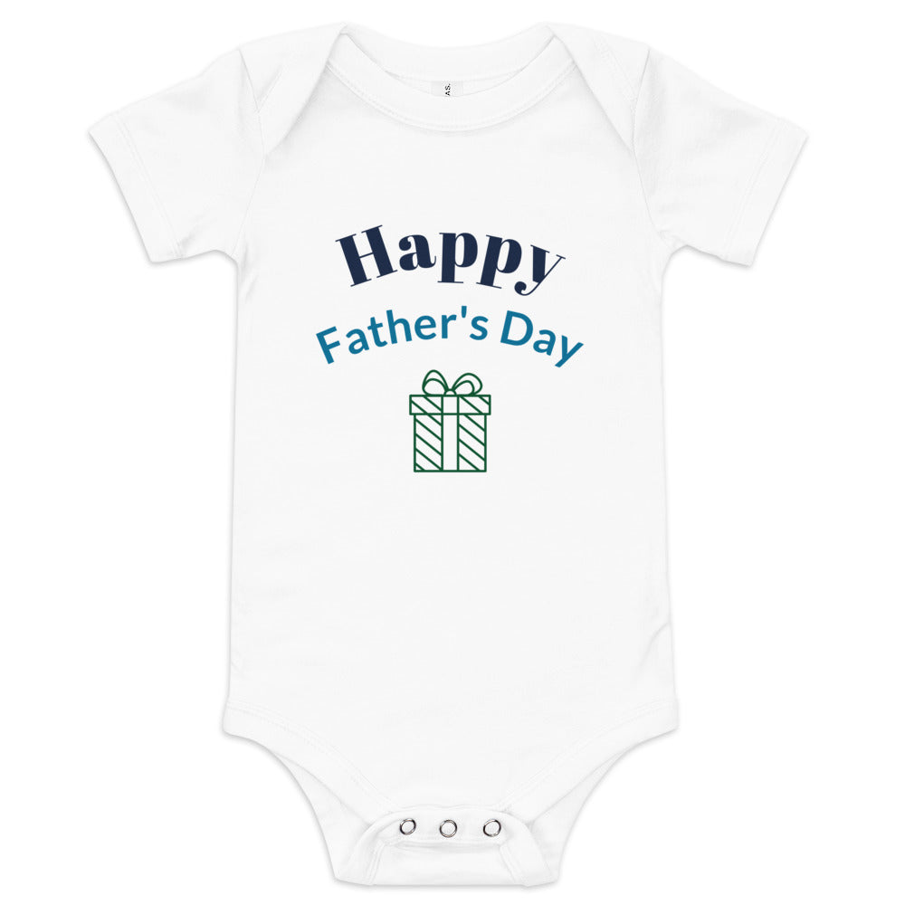 Baby short sleeve one piece Happy Father's Day