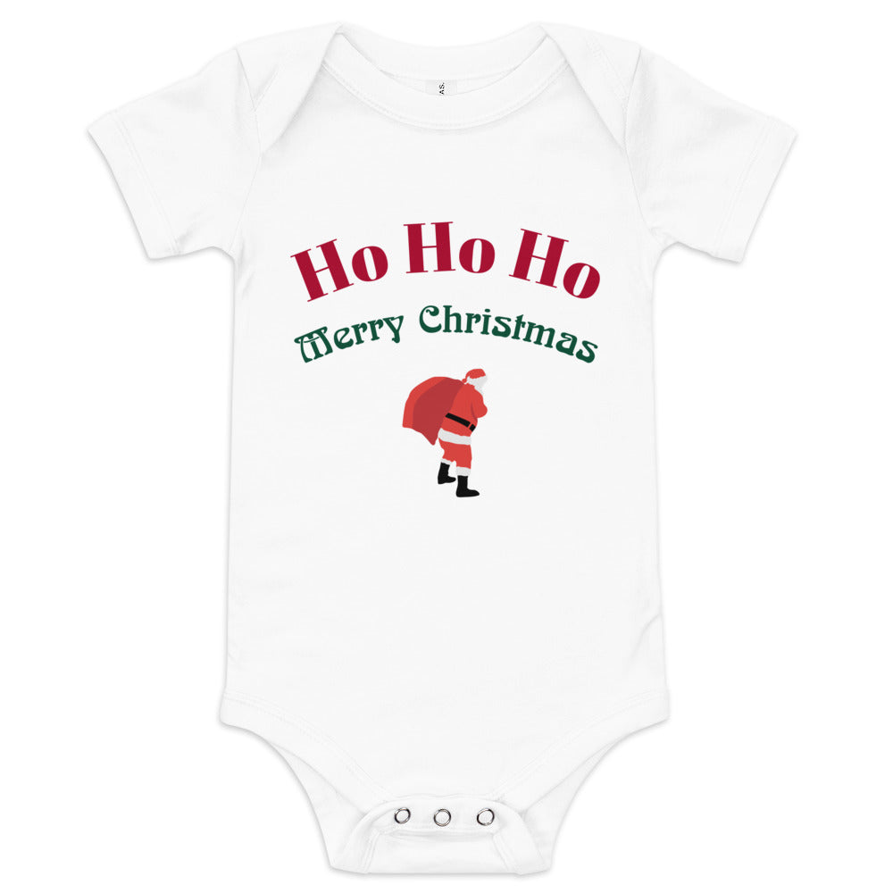Baby short sleeve one piece Ho Ho Ho
