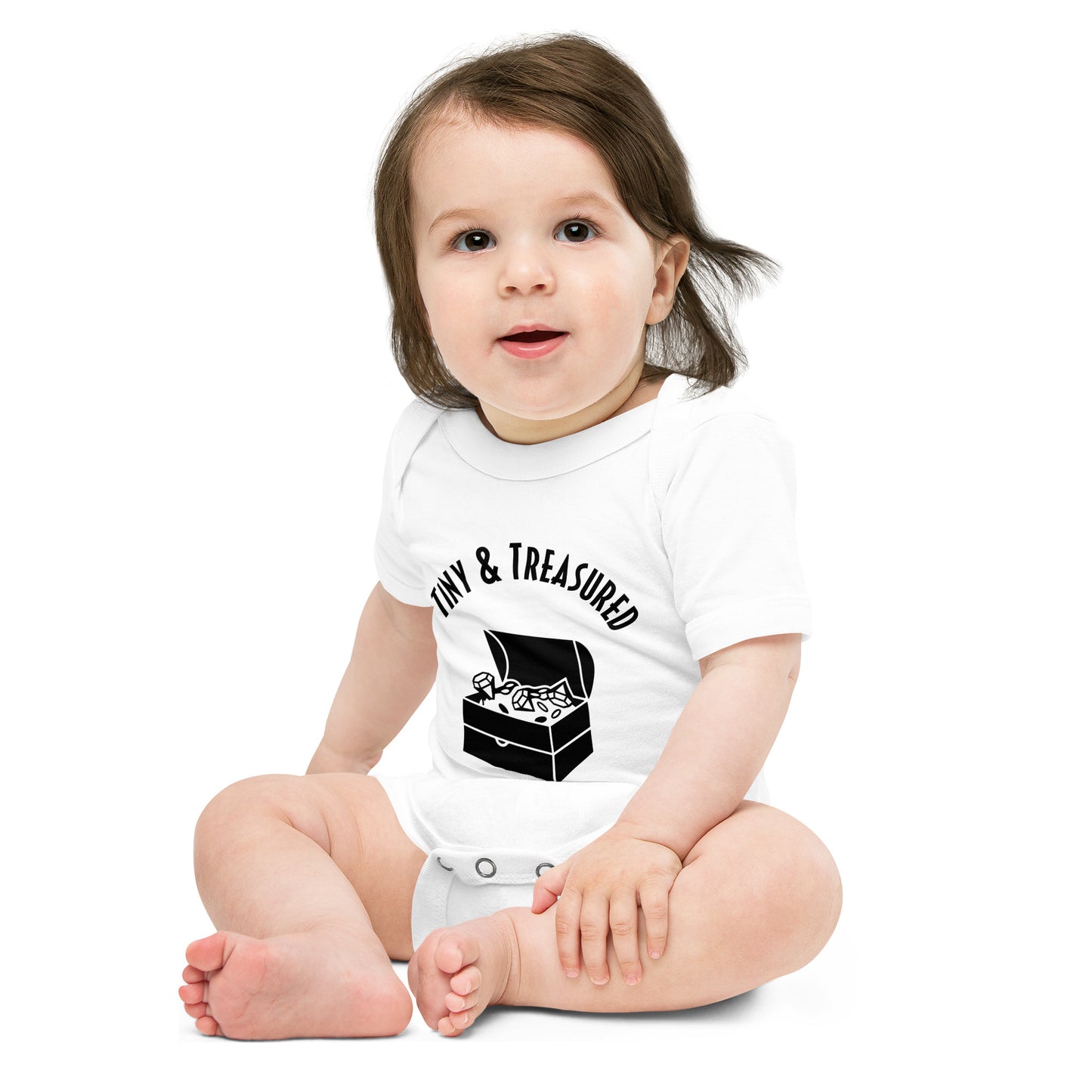 Baby short sleeve one piece Tiny & Treasured