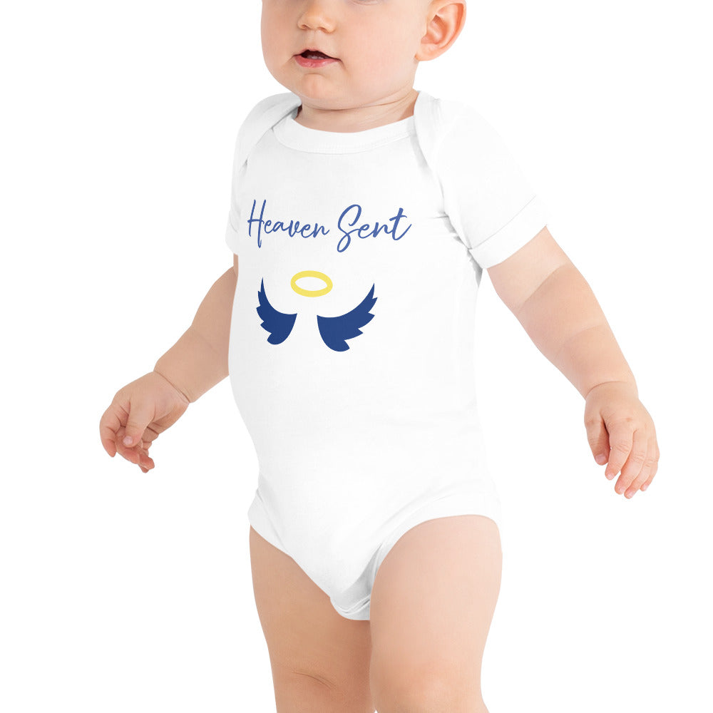 Baby short sleeve one piece Heaven Sent Halo