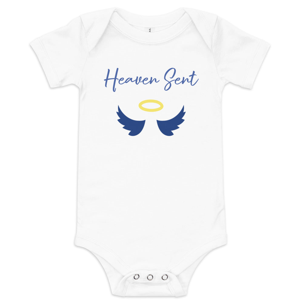 Baby short sleeve one piece Heaven Sent Halo